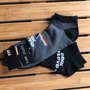 Pink Floyd Men's Ankle Socks - Black and Gray